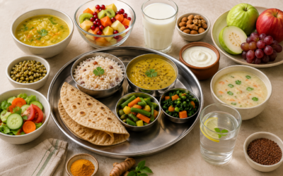 Nutritious Indian home-cooked meal recommended for cancer patients during treatment and recovery